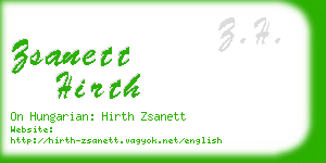 zsanett hirth business card